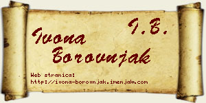 Ivona Borovnjak vizit kartica